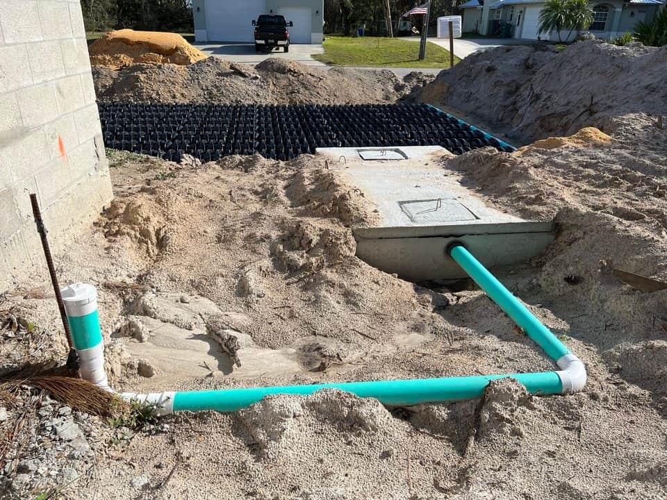 Septic tank and drainfield installation | site preparation and excavation in Port Charlotte, FL by Sosnin Builders