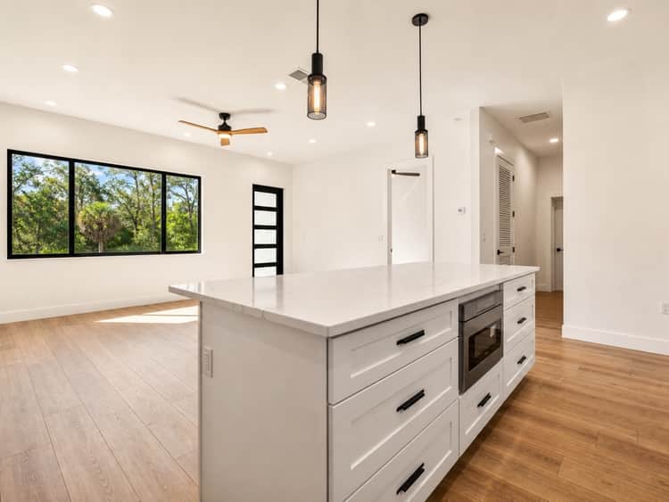 Kitchen island remodel detail