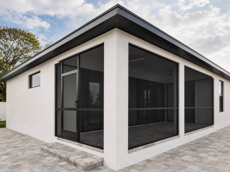 Modern lanai exterior build
