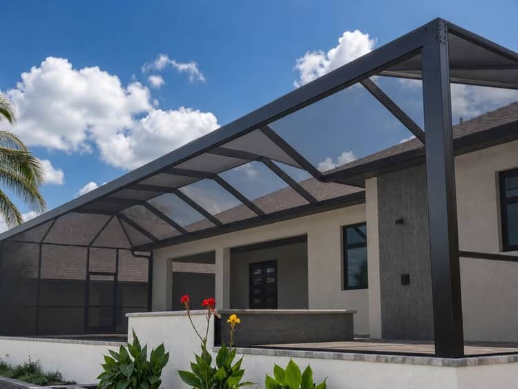 Pool cage and screen enclosure exterior