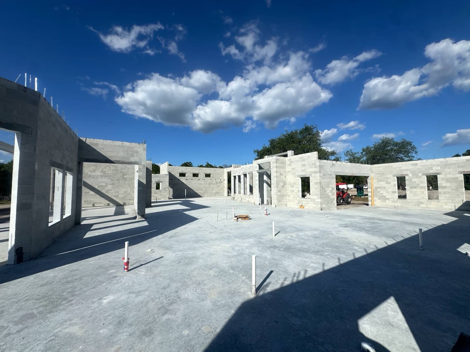Block shell interior, plumbing stub-ups | concrete and foundation work in North Port, FL by Sosnin Builders