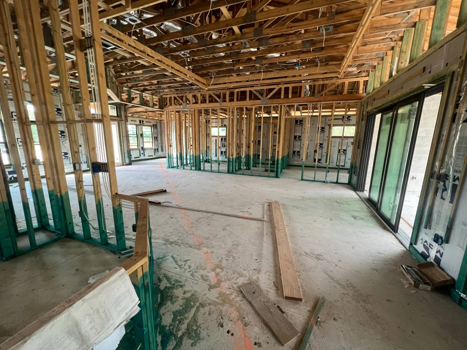 Interior wood framing and roof trusses | framing work in Port Charlotte, FL by Sosnin Builders