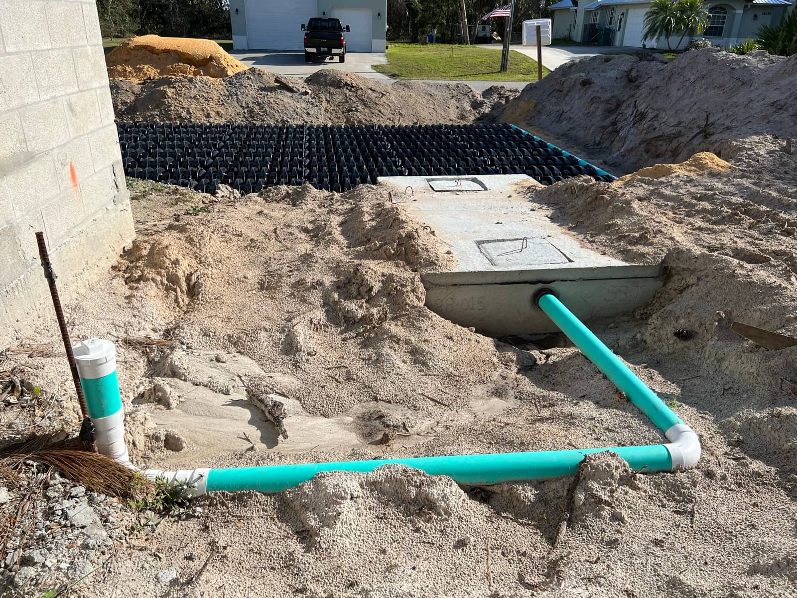 Septic tank and drainfield installation | site preparation and excavation in Port Charlotte, FL by Sosnin Builders