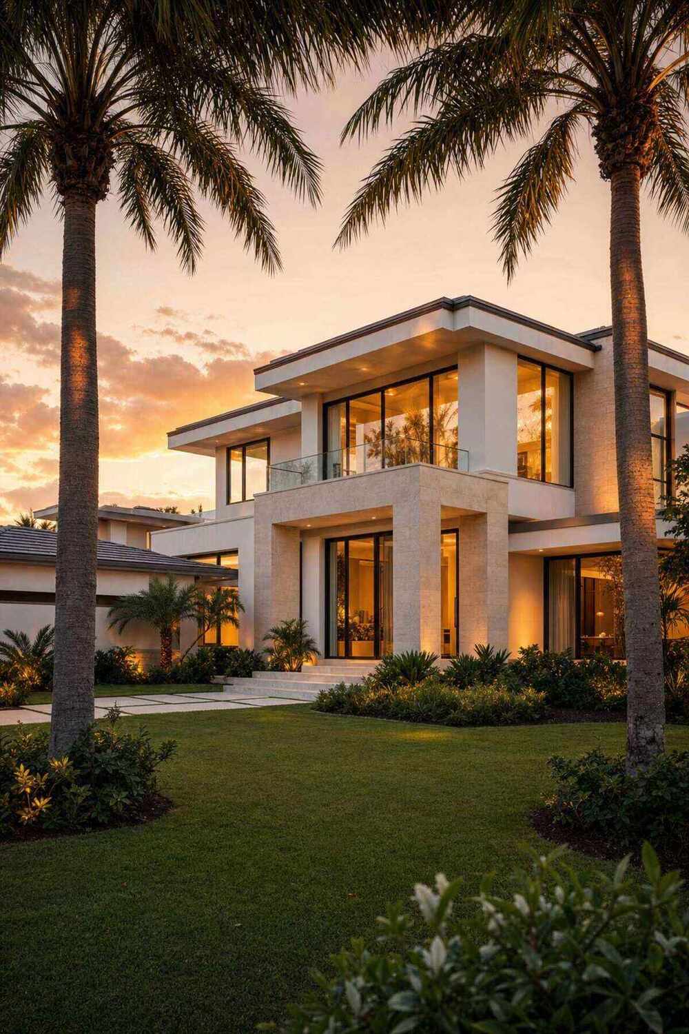 Completed Sosnin Builders custom home exterior in Southwest Florida
