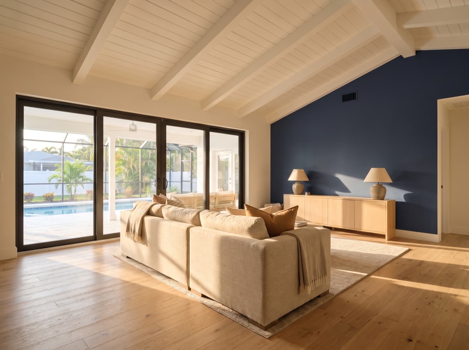 Concept visualization: the same great room after an open-concept remodel